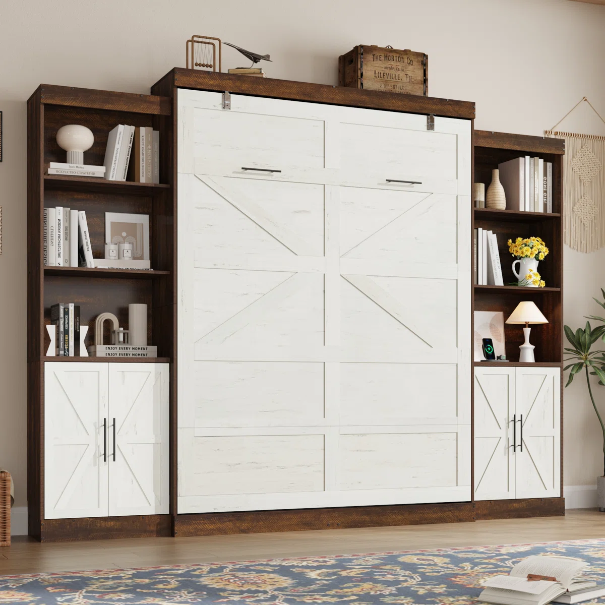 murphy+bed+with+2+side+storage+cabinets,+led+lights,+and+charging+station,++no+box+spring+needed,+for+home+office 1691712019 1691712030 (4)