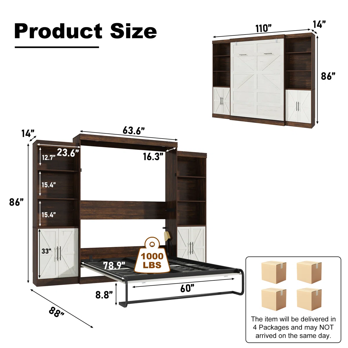 murphy+bed+with+2+side+storage+cabinets,+led+lights,+and+charging+station,++no+box+spring+needed,+for+home+office 1691712019 1691712030 (7)