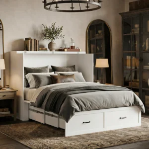 queen+size+murphy+bed+with+storage,+space+saving+wall+bed+with+usb+charging+station+for+guest+room