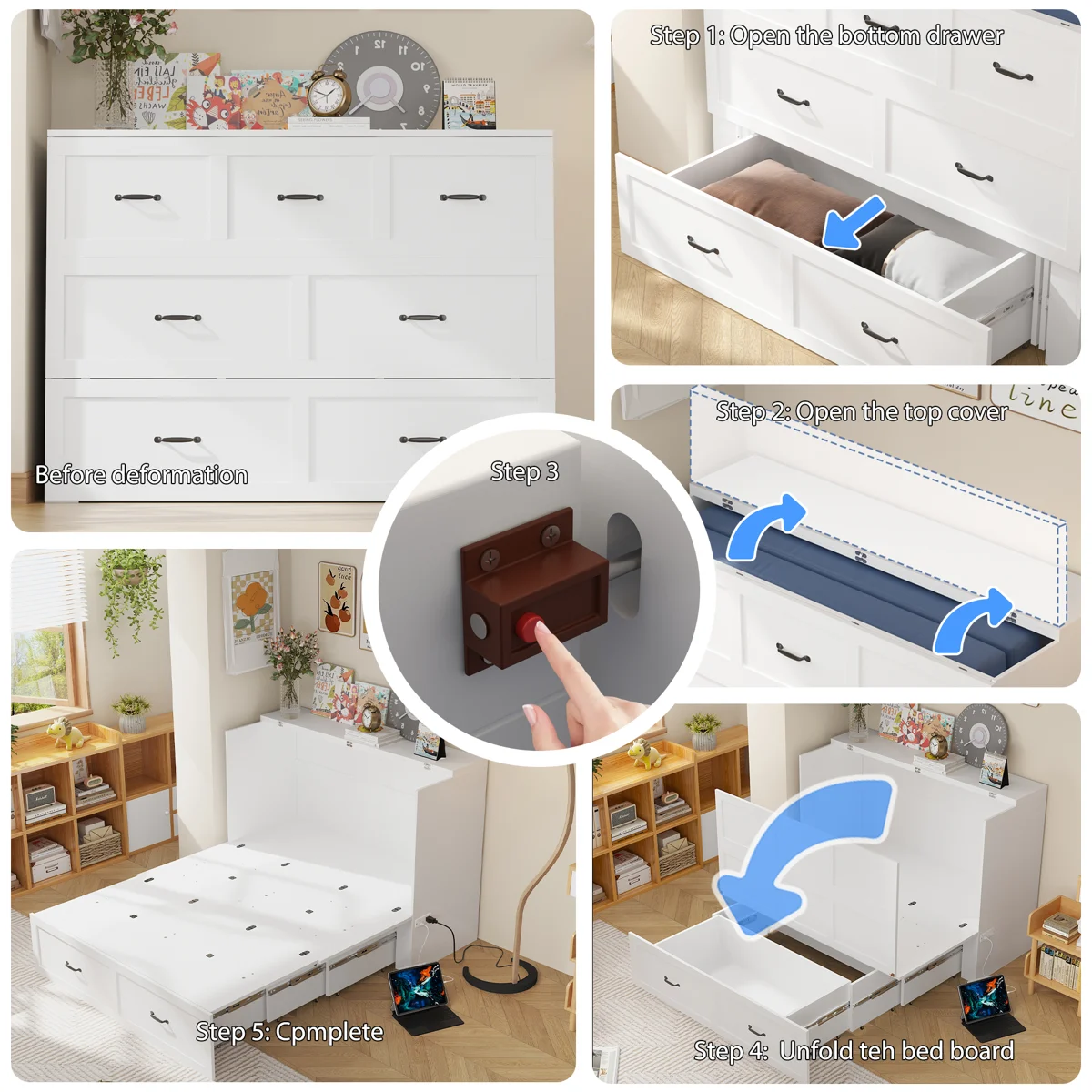 queen+size+murphy+bed+with+storage,+space+saving+wall+bed+with+usb+charging+station+for+guest+room (8)