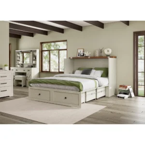 wilkinson+farmhouse+queen+murphy+bed+with+large+storage+drawer+&+charging+station,+white 922616757 922616756 (1)