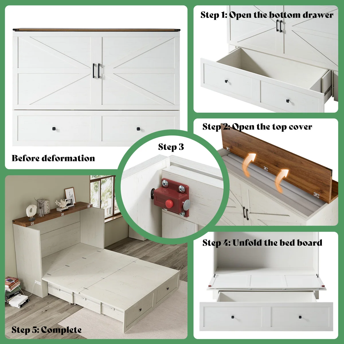 wilkinson+farmhouse+queen+murphy+bed+with+large+storage+drawer+&+charging+station,+white 922616757 922616756 (8)