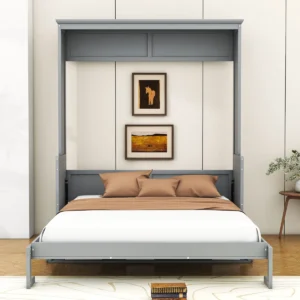 Queen Size Murphy Bed, Convertible Shelf Murphy Bed, Wall Bed with Headboard, Space-Saving Bed, Modern Murphy Bed, Murphy Nest Furniture, Convertible Wall Bed